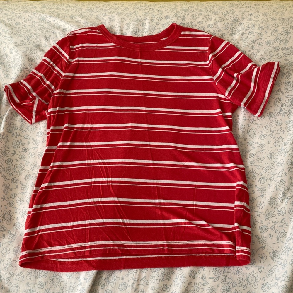 American Eagle Striped Boxy Tee